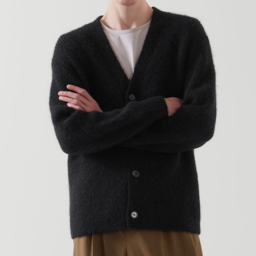 COS RELAXED-FIT MERINO WOOL CARDIGAN